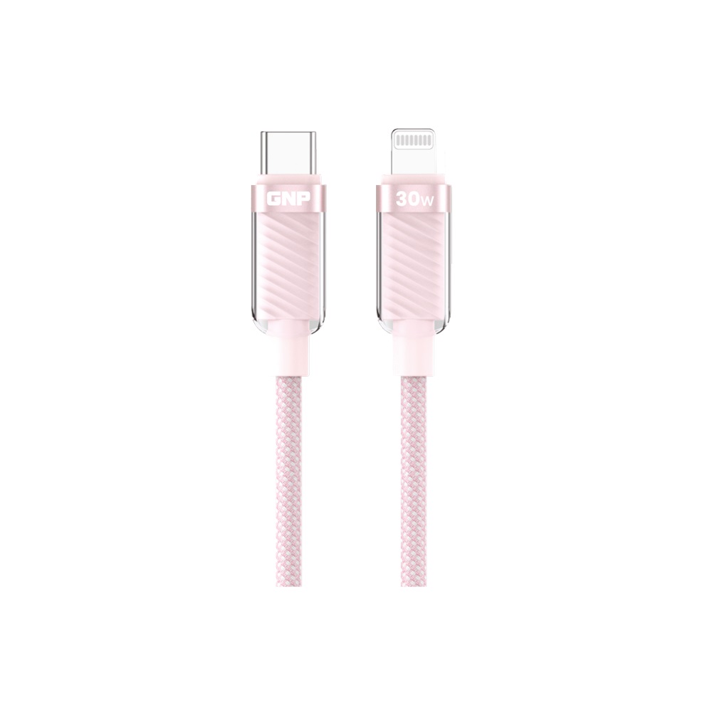 GNP Transparent TYPE-C To Lightning 1.2 Metre Pembe